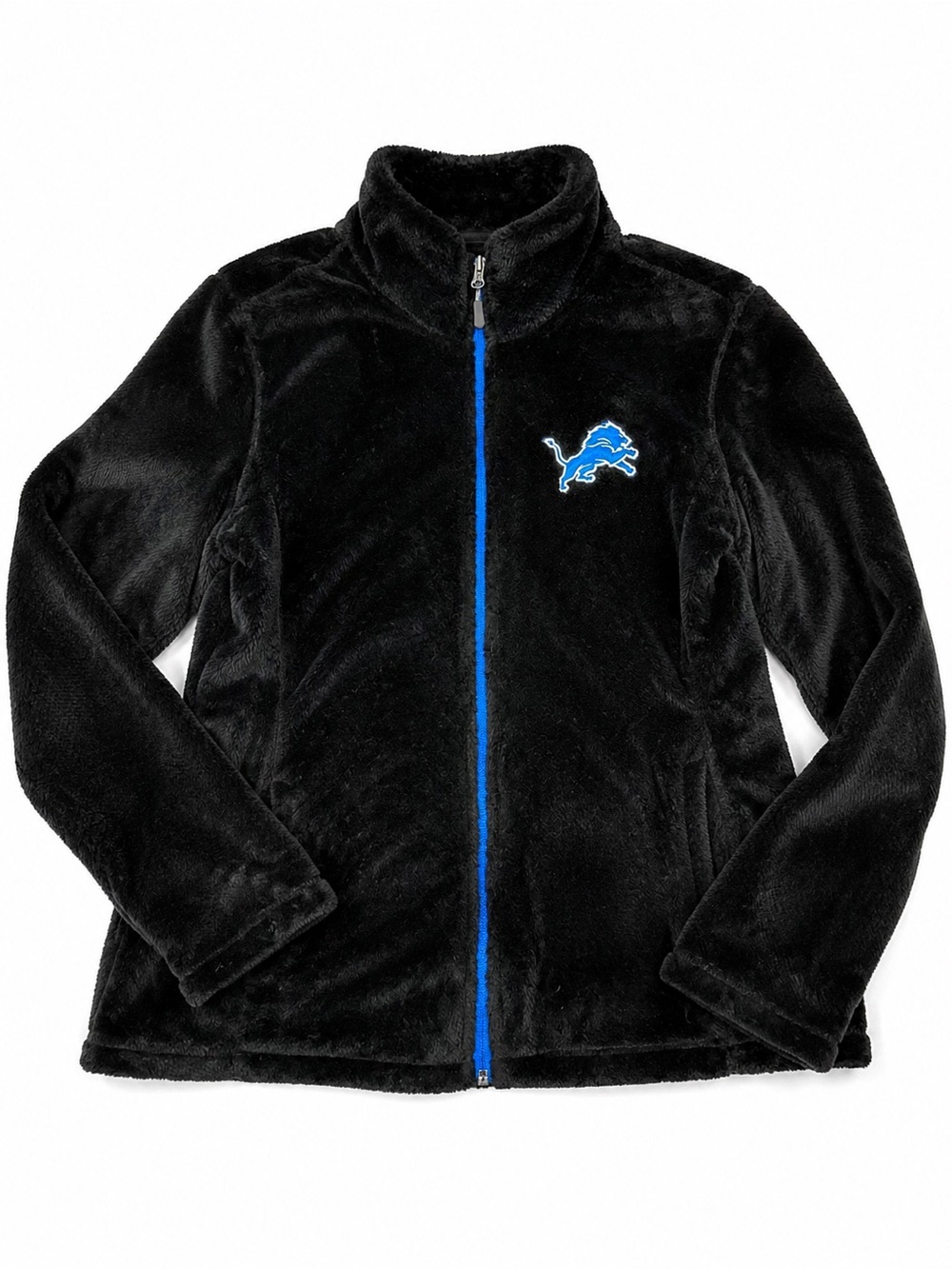 Detroit Lions NFL Team Apparel Plush Fleece Full Zip Jacket Women’s Large